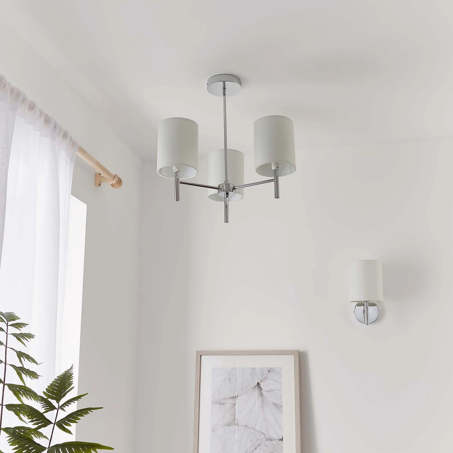 Kari 3 Light Semi Flush Ceiling Light - Chrome 6 Kari 3 Light Semi Flush Ceiling Light - Chrome - Image 4