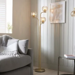 Geneva Floor Lamp - Brass