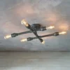 Gabe 6 Light Semi Flush Ceiling Light - Pewter 1 Gabe 6 Light Semi Flush Ceiling Light - Pewter -Luxe Light Shop 13938505 9184981958579424