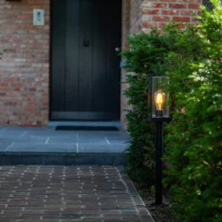 Lutec Flair E27 Outdoor Bollard Light - Black -Luxe Light Shop 13950211 1494993071793743