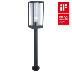 Lutec Flair E27 Outdoor Bollard Light - Black -Luxe Light Shop 13950211 1714993071748683