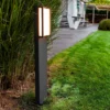 Lutec Qubo LED Outdoor Bollard Light - Anthracite -Luxe Light Shop 13950213 2854993071662577