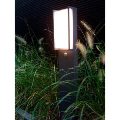 Lutec Qubo LED Outdoor Bollard Light With PIR Motion Sensor - Anthracite 10 Lutec Qubo LED Outdoor Bollard Light With PIR Motion Sensor - Anthracite -Luxe Light Shop 13950216 1804993052339181