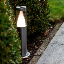 Lutec Virgo LED Outdoor Bollard Light - Stainless Steel