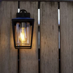 Lutec West E27 Outdoor Wall Lantern - Black -Luxe Light Shop 13950222 1875009726229975