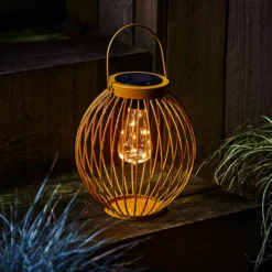 Homebase Edit Multicoloured Solar Round Bar Lantern (3 Colours Available)