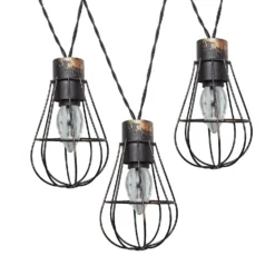 Homebase Edit 10 Metal Solar Cage Lights -Luxe Light Shop 13964414 9385042047502493