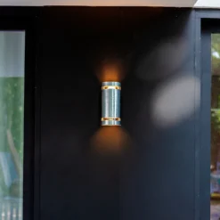 Lutec Ran 2x GU10 Outdoor Wall Light - Galvanised Steel -Luxe Light Shop 13971738 7064993071514422
