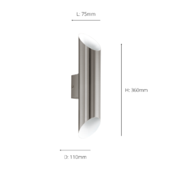 Eglo Agolada Outdoor LED Wall Light - Stainless Steel -Luxe Light Shop 14222376 9445020562574330