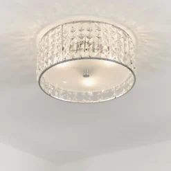 Belfont Bathroom Flush Ceiling Light - Chrome