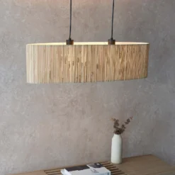 Caen Linear Pendant Ceiling Light - Natural -Luxe Light Shop 14301798 6105038439722656