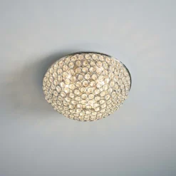 Daless Bathroom Flush Ceiling Light - Chrome Effect -Luxe Light Shop 14301802 1305038440227898