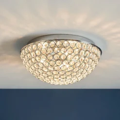 Daless Bathroom Flush Ceiling Light - Chrome Effect