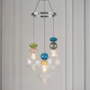 Elgin Cluster Pendant Ceiling Light - Multicoloured & Chrome -Luxe Light Shop 14301808 1985038439364414