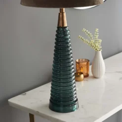 Fearn Table Lamp - Teal -Luxe Light Shop 14301809 3395038437991071