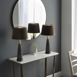 Fearn Table Lamp - Charcoal -Luxe Light Shop 14301810 1235038438018287