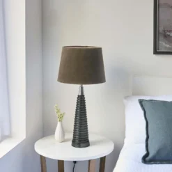 Fearn Table Lamp - Charcoal -Luxe Light Shop 14301810 2065038437876420