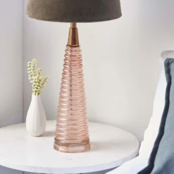 Fearn Table Lamp - Pink -Luxe Light Shop 14301811 1305038438720278