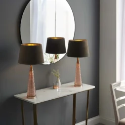 Fearn Table Lamp - Pink -Luxe Light Shop 14301811 6655038438539456