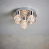 Leoch Bathroom Flush Ceiling Light - Chrome Effect -Luxe Light Shop 14301817 1325038438905081