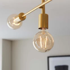 Logie Semi Flush Ceiling Light - Brass Effect 16 Logie Semi Flush Ceiling Light - Brass Effect -Luxe Light Shop 14301818 6885038439112603