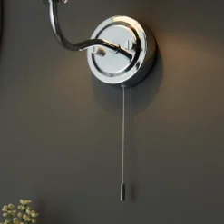 Naim Bathroom Wall Light - Chrome Effect -Luxe Light Shop 14301819 1795038438096470