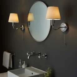 Naim Bathroom Wall Light - Chrome Effect -Luxe Light Shop 14301819 6905038437877692