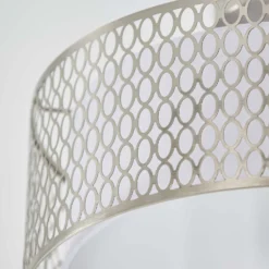 Orton Flush Ceiling Light - Nickel Effect -Luxe Light Shop 14301820 1495038438136538