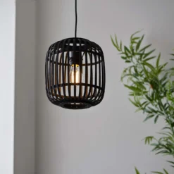 Saval Pendant Ceiling Light - Dark Bamboo -Luxe Light Shop 14301823 6245038439473848