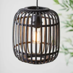 Saval Pendant Ceiling Light - Dark Bamboo -Luxe Light Shop 14301823 8205038439584908