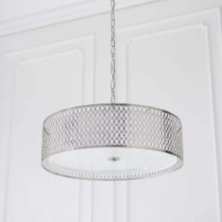 Orton Pendant Ceiling Light - Nickel Effect 11 Orton Pendant Ceiling Light - Nickel Effect -Luxe Light Shop 14301824 1915038438344486