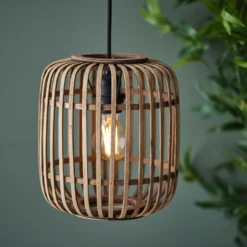 Saval Pendant Ceiling Light - Natural Bamboo 14 Saval Pendant Ceiling Light - Natural Bamboo -Luxe Light Shop 14301825 8025038438089864