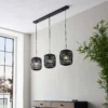 Saval 3 Lamp Pendant Diner Bar Light - Dark Bamboo -Luxe Light Shop 14301826 1265038437687258
