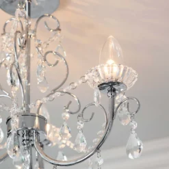 Shanzie Semi Flush Bathroom Chandelier Light - Chrome Effect 15 Shanzie Semi Flush Bathroom Chandelier Light - Chrome Effect -Luxe Light Shop 14301829 1175038439673321