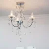 Shanzie Semi Flush Bathroom Chandelier Light - Chrome Effect -Luxe Light Shop 14301829 1435038439436858