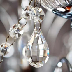 Shanzie Semi Flush Bathroom Chandelier Light - Chrome Effect 19 Shanzie Semi Flush Bathroom Chandelier Light - Chrome Effect -Luxe Light Shop 14301829 1575038439958330