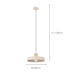Eglo Valdiola Pendant Ceiling Light - BrushedSand -Luxe Light Shop 14302939 2345038224351147
