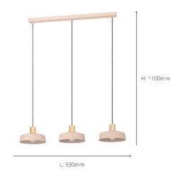 Eglo Valdiola 3 Lamp Diner Bar Light - Brushed Sand -Luxe Light Shop 14302942 9085038224250098