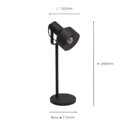 Eglo Casibare Table Lamp - Black -Luxe Light Shop 14302943 9535038224029802