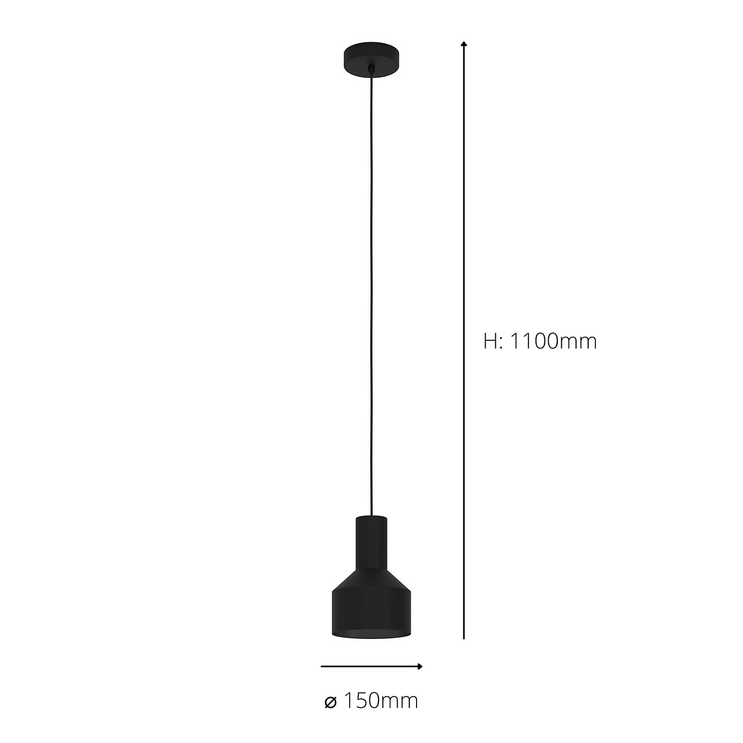 Eglo Casibare Pendant Ceiling Light - Black 6 Eglo Casibare Pendant Ceiling Light - Black - Image 4