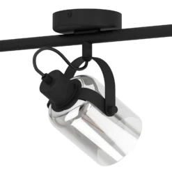 Eglo Berregas 3 Lamp Spotlight - Black & Transparent -Luxe Light Shop 14302948 6125038223129922