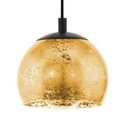 Eglo Albaraccin Pendant Ceiling Light - Black & Gold -Luxe Light Shop 14302950 1565038223013150
