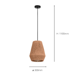 Eglo Alderney Pendant Ceiling Light - Black & Natural 13 Eglo Alderney Pendant Ceiling Light - Black & Natural -Luxe Light Shop 14302952 1055038223342604