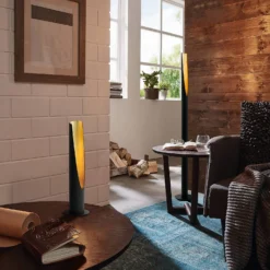 Eglo Barbotto Table Lamp - Black & Gold -Luxe Light Shop 14302953 1645038223257275