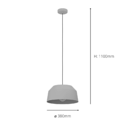 Eglo Contrisa Pendant Ceiling Light - Light Grey 11 Eglo Contrisa Pendant Ceiling Light - Light Grey -Luxe Light Shop 14302954 2105038224349023