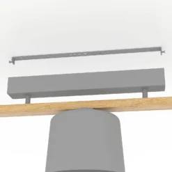 Eglo Mariel 3 Lamp Flush Ceiling Light - Grey & Wood 8 Eglo Mariel 3 Lamp Flush Ceiling Light - Grey & Wood -Luxe Light Shop 14302955 1965038224343683