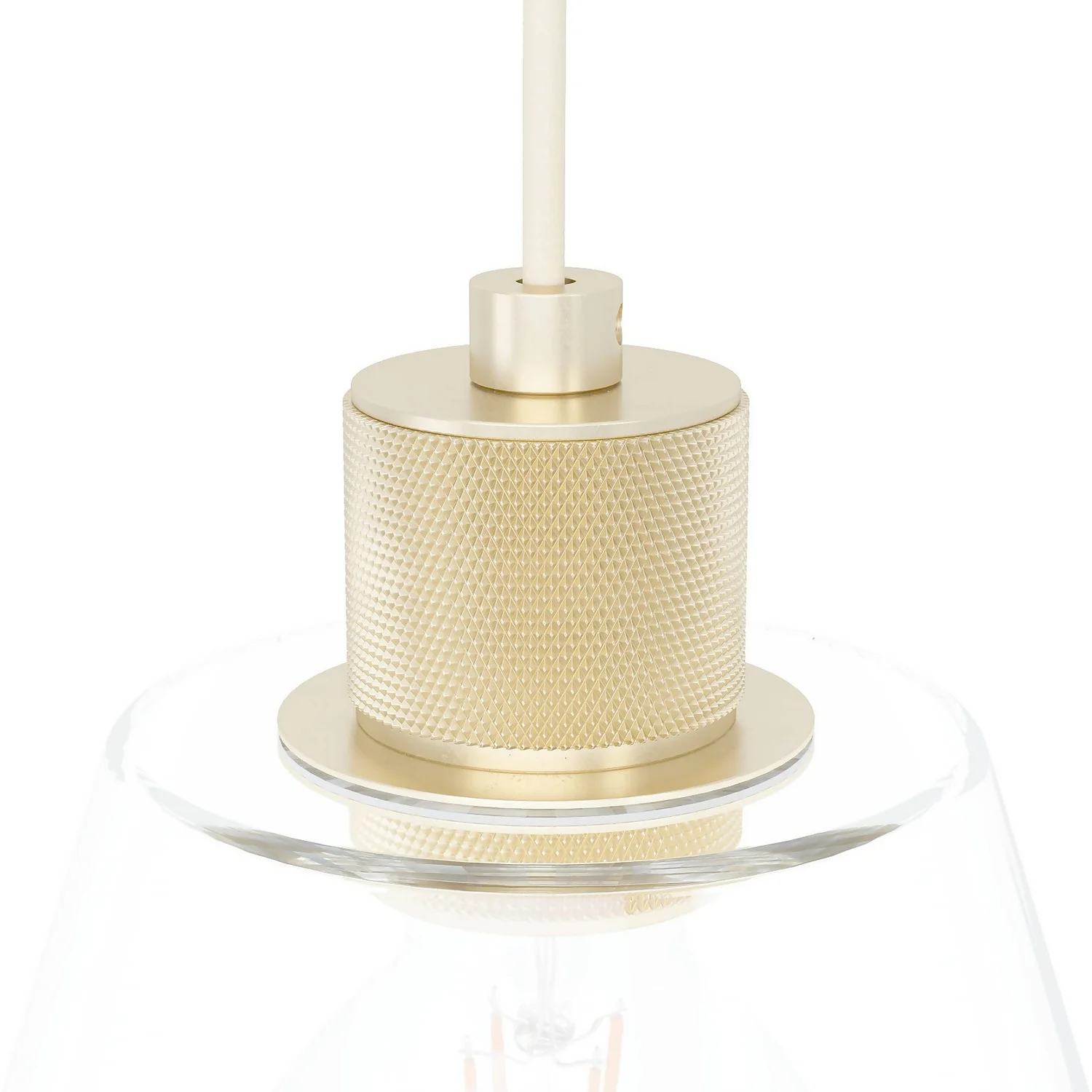 Eglo Copley Pendant Ceiling Light - Soft Gold & Clear 5 Eglo Copley Pendant Ceiling Light - Soft Gold & Clear - Image 3