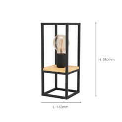 Eglo Libertad Table Lamp - Black -Luxe Light Shop 14302960 1375038223995626
