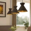 Eglo Nastasia 3 Lamp Pendant Diner Bar Light - Cappuccino & Brass -Luxe Light Shop 14302968 1705038223731260