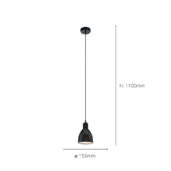 Eglo Priddy Pendant Ceiling Light - Black 11 Eglo Priddy Pendant Ceiling Light - Black -Luxe Light Shop 14302969 1445038223728401